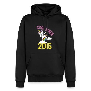 Cool depuis 2015 Dabbing chat 7ème anniversaire - Sweat à capuche Premium bio Homme - noir - Devant - Nico (187cm)