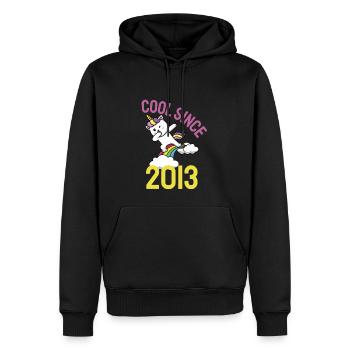 Cool depuis 2013 Dabbing chat 9ème anniversaire - Sweat à capuche Premium bio Homme - noir - Devant - Nico (187cm)