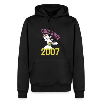 Cool seit 2007 Dabbing Katze 15. Geburtstag - Männer Premium Bio Hoodie - Schwarz - Vorne - Nico (187cm)