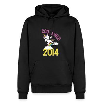 Cool depuis 2014 Dabbing chat 8ème anniversaire - Sweat à capuche Premium bio Homme - noir - Devant - Nico (187cm)