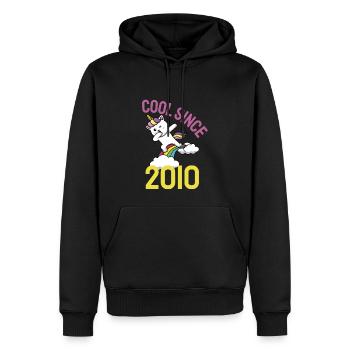 Cool depuis 2010 Dabbing chat 12ème anniversaire - Sweat à capuche Premium bio Homme - noir - Devant - Nico (187cm)