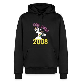 Cool depuis 2008 Dabbing chat 14ème anniversaire - Sweat à capuche Premium bio Homme - noir - Devant - Nico (187cm)