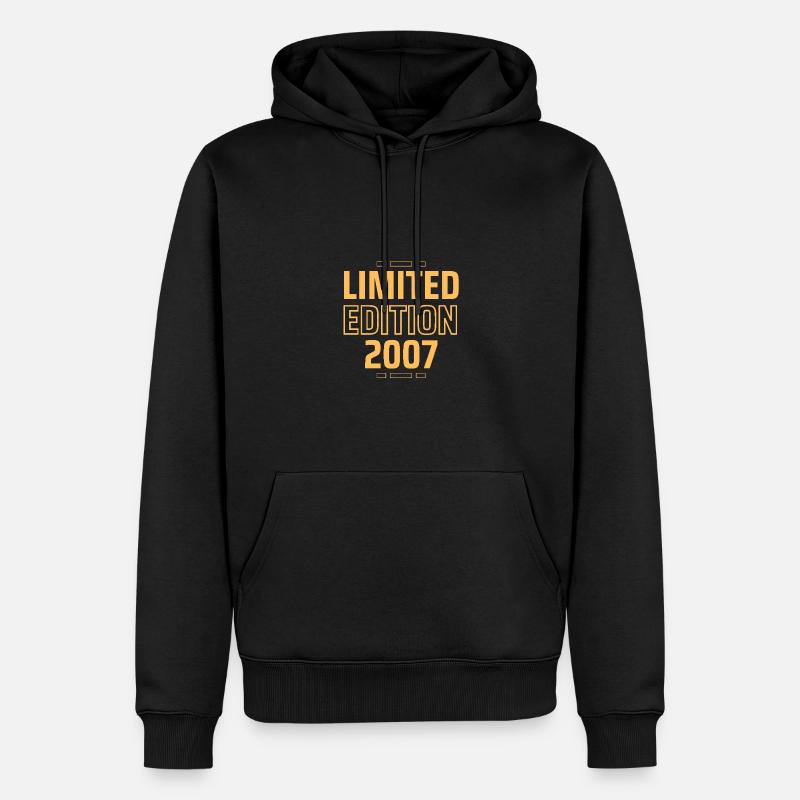 Édition Limitée 2007 18ème Cadeau d’Anniversaire - Sweat à capuche Premium bio Homme - noir