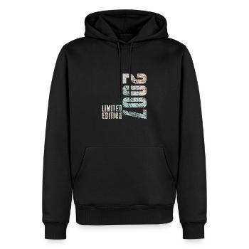 Limited Edition 2007 18th Birthday Gift - Men’s Premium Organic Hoodie - black - Front - Nico (187cm)