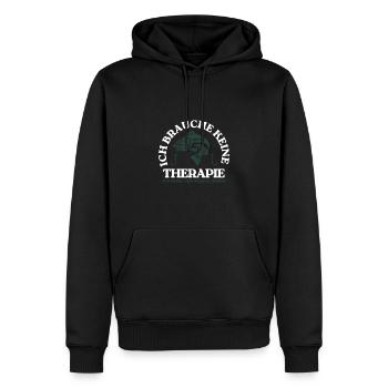 Angeln Sprüche Design – Perfekt für echte Fischer - Männer Premium Bio Hoodie - Schwarz - Vorne - Nico (187cm)