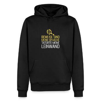 Forensic Design- Perfect for Forensic Science Fans - Men’s Premium Organic Hoodie - black - Front - Nico (187cm)