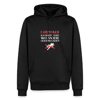 Forensik Design- Perfekt für Kriminaltechnik-Fans - Männer Premium Bio Hoodie - Schwarz - Vorne - Nico (187cm)