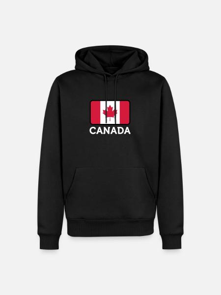 National Flag Of Canada - Men’s Premium Organic Hoodie - black