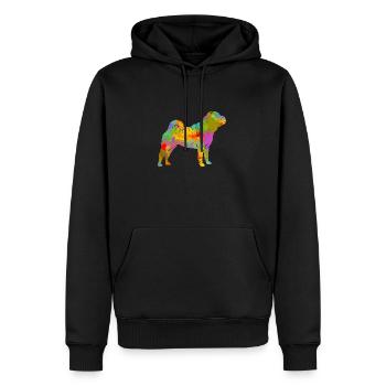 Shar Pei Multicolor - Männer Premium Bio Hoodie - Schwarz - Vorne - Nico (187cm)