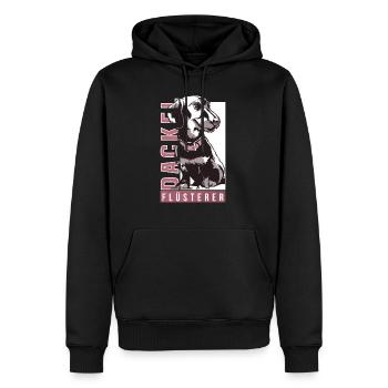 Dackel Flüsterer - Dachshunde Besitzer - Männer Premium Bio Hoodie - Schwarz - Vorne - Nico (187cm)