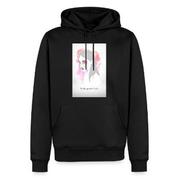 Women art design - Men’s Premium Organic Hoodie - black - Front - Nico (187cm)