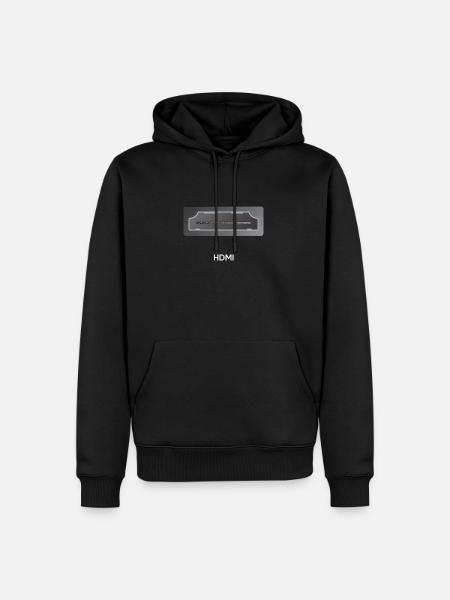 Get Connected-Serie - Teil 7: HDMI - Männer Premium Bio Hoodie - Schwarz