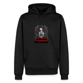 Nerd Gamer Designs die hard ed - Männer Premium Bio Hoodie - Schwarz - Vorne - Nico (187cm)
