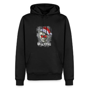xmas skull - Männer Premium Bio Hoodie - Schwarz - Vorne - Nico (187cm)