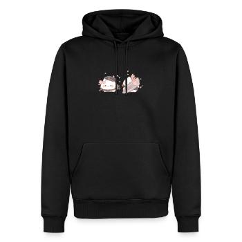 Trop mignon - Sweat à capuche Premium bio Homme - noir - Devant - Nico (187cm)
