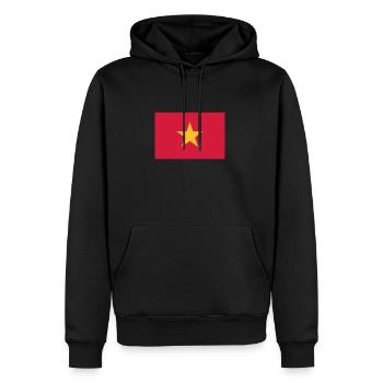 Nationalflagge von Vietnam - Männer Premium Bio Hoodie - Schwarz - Vorne - Nico (187cm)