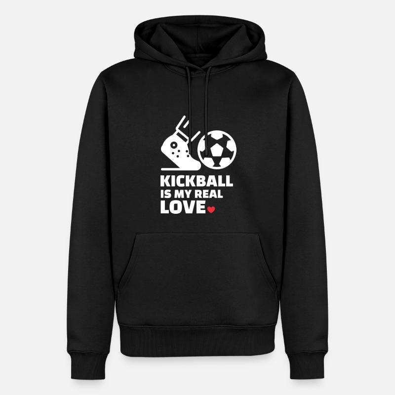 J’adore le kickball - Sweat à capuche Premium bio Homme - noir
