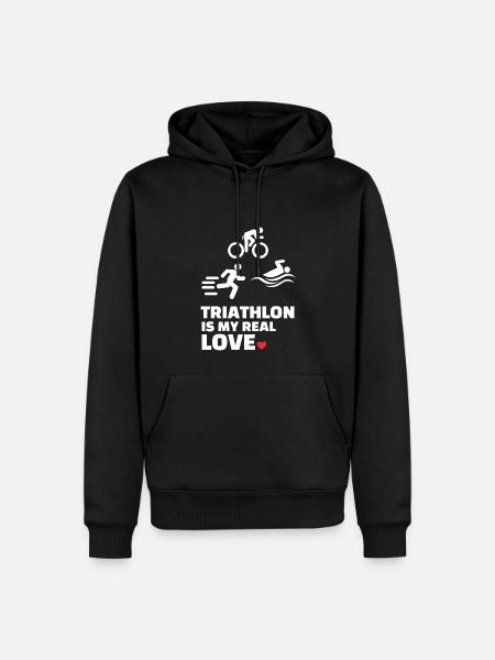 I love triathlon - Men’s Premium Organic Hoodie - black