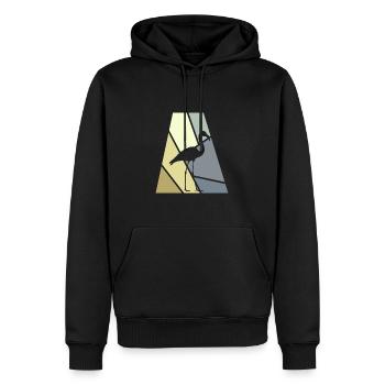 Flamants roses exotiques - Sweat à capuche Premium bio Homme - noir - Devant - Nico (187cm)