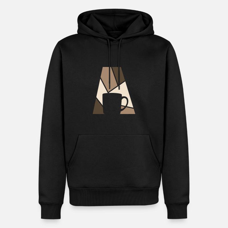 Café Café Cappuccino - Sweat à capuche Premium bio Homme - noir