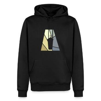 Bubble Tea Tee Bubbletee - Männer Premium Bio Hoodie - Schwarz - Vorne - Nico (187cm)