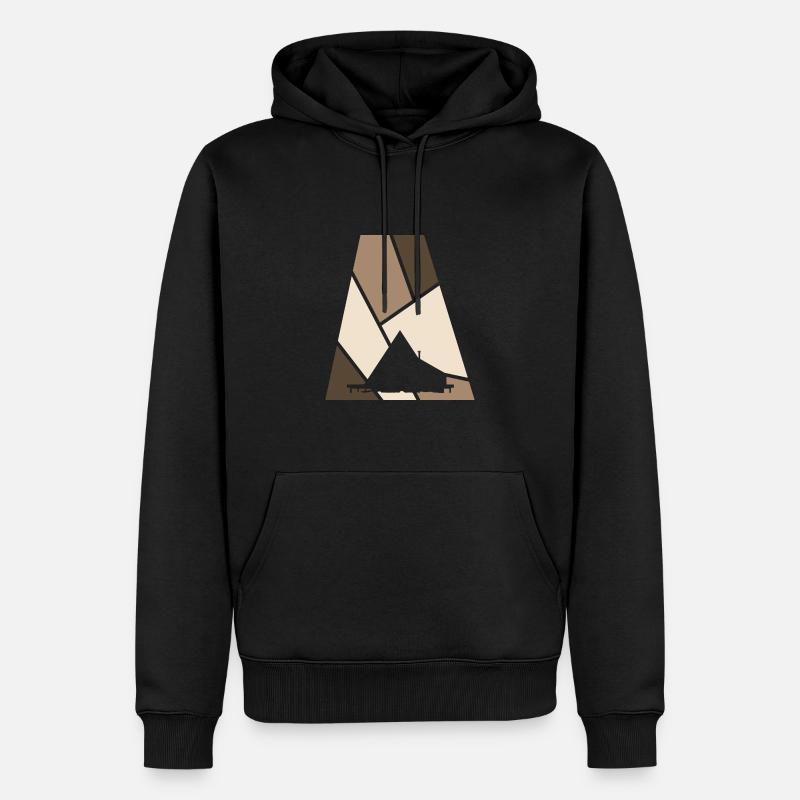 Maison moderne Glamping - Sweat à capuche Premium bio Homme - noir