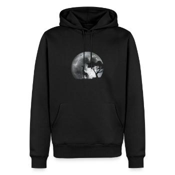 Giraffe in the moonlight - Men’s Premium Organic Hoodie - black - Front - Nico (187cm)