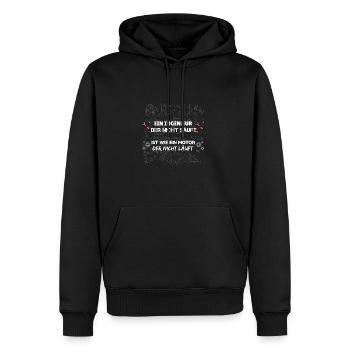 Ingenieur - Männer Premium Bio Hoodie - Schwarz - Vorne - Nico (187cm)