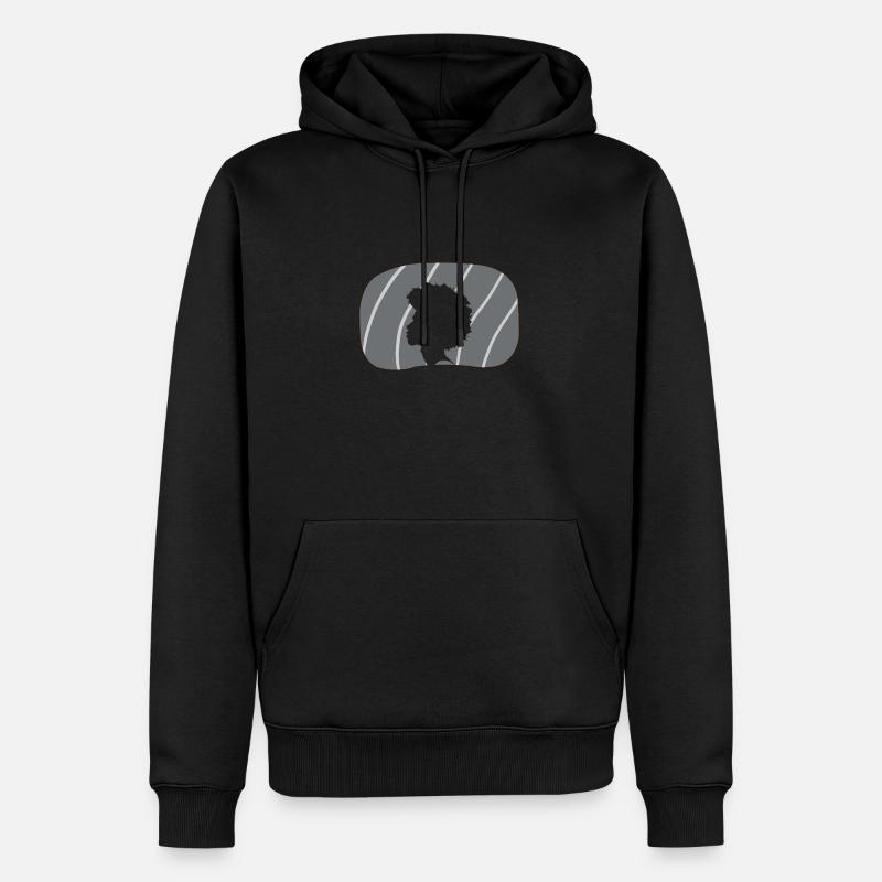 Afro des années 70 - Sweat à capuche Premium bio Homme - noir