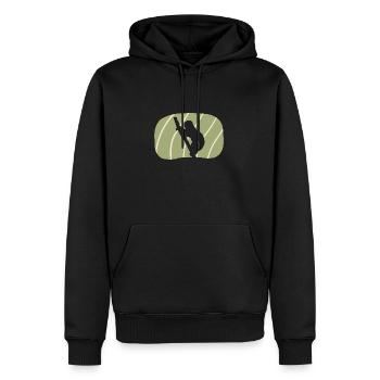 Repos paresseux Sommeil - Sweat à capuche Premium bio Homme - noir - Devant - Nico (187cm)
