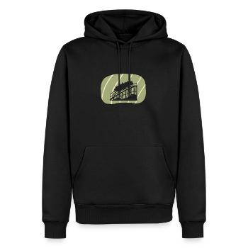 Fête foraine de grande roue de montagnes russes - Sweat à capuche Premium bio Homme - noir - Devant - Nico (187cm)