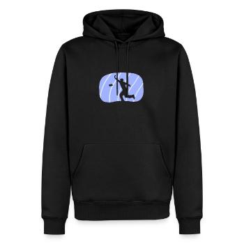 Cornhole Rules - Men’s Premium Organic Hoodie - black - Front - Nico (187cm)
