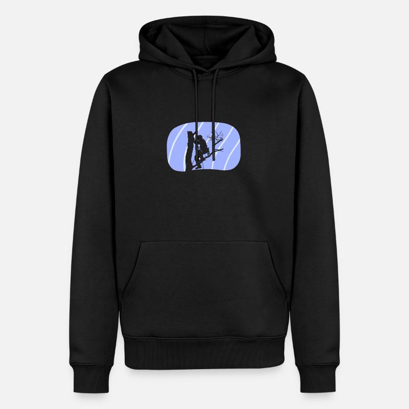 Grimpeur d’arbre Singe grimpant - Sweat à capuche Premium bio Homme - noir