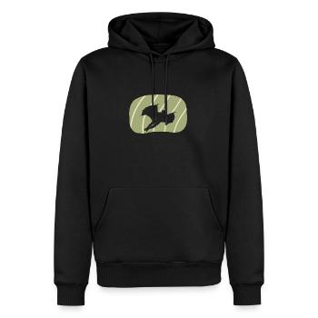Cascadeur volant en wingsuit - Sweat à capuche Premium bio Homme - noir - Devant - Nico (187cm)