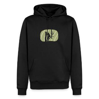 Climbing Equipment - Men’s Premium Organic Hoodie - black - Front - Nico (187cm)
