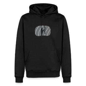 Gericht Richter - Männer Premium Bio Hoodie - Schwarz - Vorne - Nico (187cm)