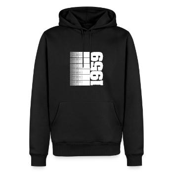 Freizeit 1959 - Männer Premium Bio Hoodie - Schwarz - Vorne - Nico (187cm)