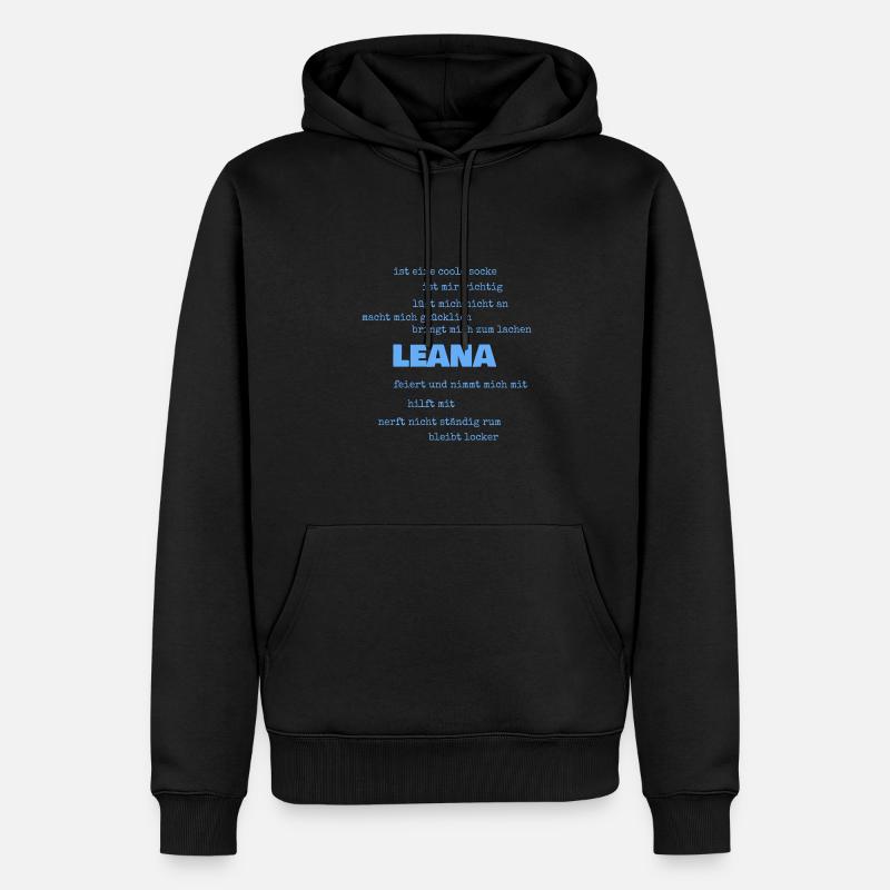 Leana comme dictons - Sweat à capuche Premium bio Homme - noir