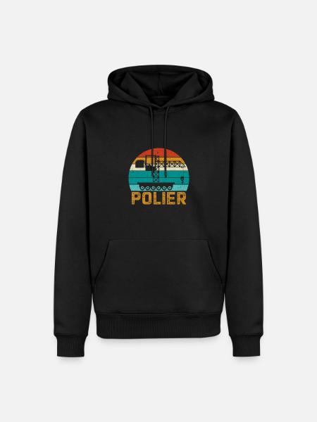 Polier Geschenkidee Baustelle Kran - Männer Premium Bio Hoodie - Schwarz