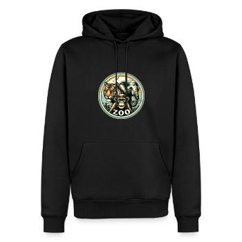 Zoo - Männer Premium Bio Hoodie - Schwarz - Vorne - Nico (187cm)