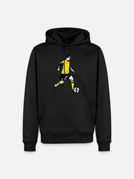 Fussball - Soocer - Männer Premium Bio Hoodie - Schwarz