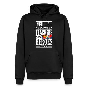 School Custodian Janitor Because Teacheas Need - Männer Premium Bio Hoodie - Schwarz - Vorne - Nico (187cm)