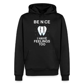 Conception de cliniques dentaires et de techniciens de laboratoire dentaire - Sweat à capuche Premium bio Homme - noir - Devant - Nico (187cm)