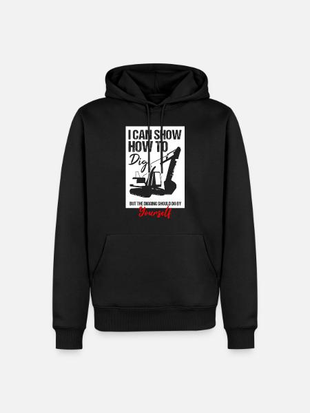Baggerrückenbagger für Baggerfahrer - Männer Premium Bio Hoodie - Schwarz