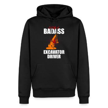 Bagger Design für Baggerfahrer - Männer Premium Bio Hoodie - Schwarz - Vorne - Nico (187cm)