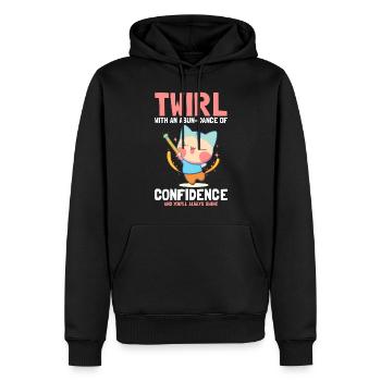 Professionelles Stabdänzerin für Majorette - Männer Premium Bio Hoodie - Schwarz - Vorne - Nico (187cm)