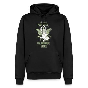Curvy Poussin Bonus Taille Acceptation du corps - Sweat à capuche Premium bio Homme - noir - Devant - Nico (187cm)
