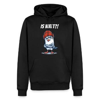Lustige Nordsee Möwe Is Watt Plattdeutsch Spruch - Männer Premium Bio Hoodie - Schwarz - Vorne - Nico (187cm)