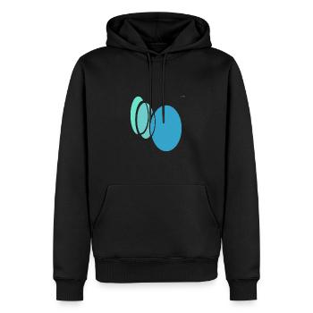 Circles - ellipses #3 - playing with geometry - Men’s Premium Organic Hoodie - black - Front - Nico (187cm)