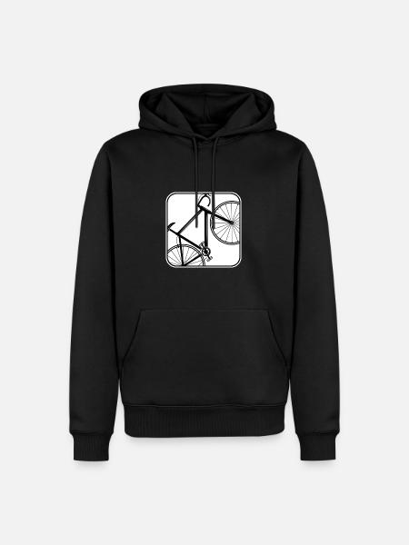Vélo de route Vélo Chaîne de vélo Course de vélos - Sweat à capuche Premium bio Homme - noir